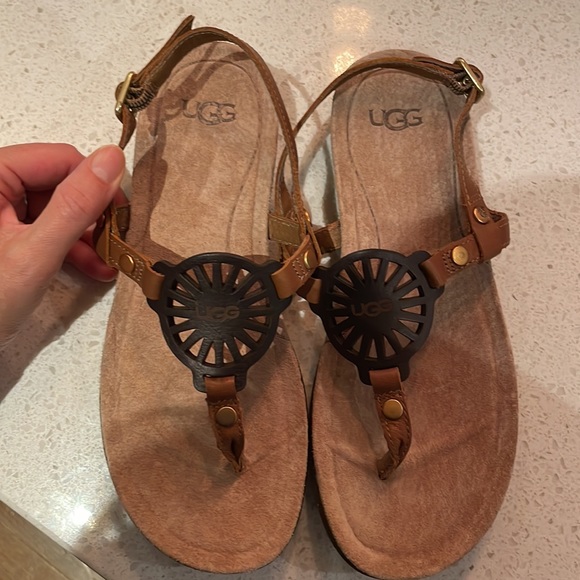 Never worn brand new UGG leather Sandals - Picture 4 of 5